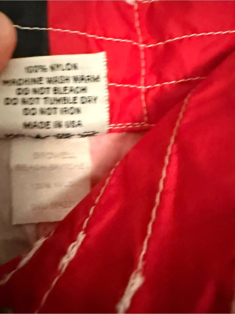 Vintage Birdwell Beach Britches Red Black Board Shorts USA Size 35